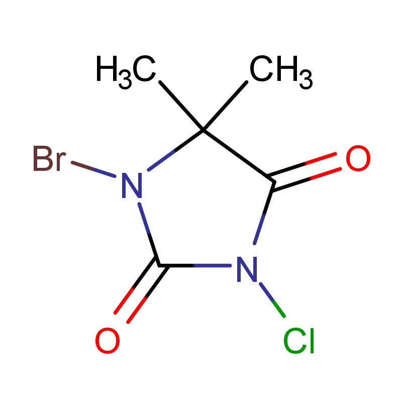 1-Bromo-3-Chloro-5,5-dimetilhydantoin hozteko dorrearen uraren tratamendua
